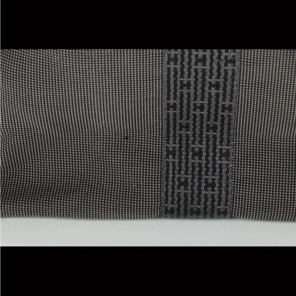 Hermès Paris Herline MM Tote in Black/Grey Canvas